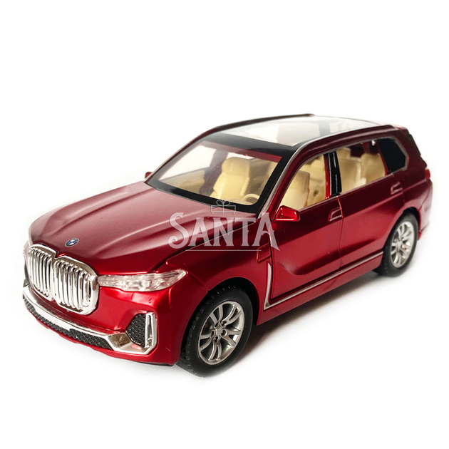 Машинка металлическая детская BMW X7, БМВ, красная, 1:32, Автоэксперт ...