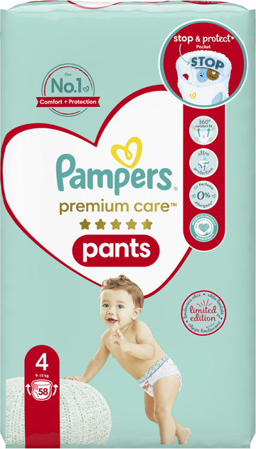 Підгузки-трусики Pampers Premium Care Pants Maxi 9-15 кг 58 шт (8001090759993) - зображення 2