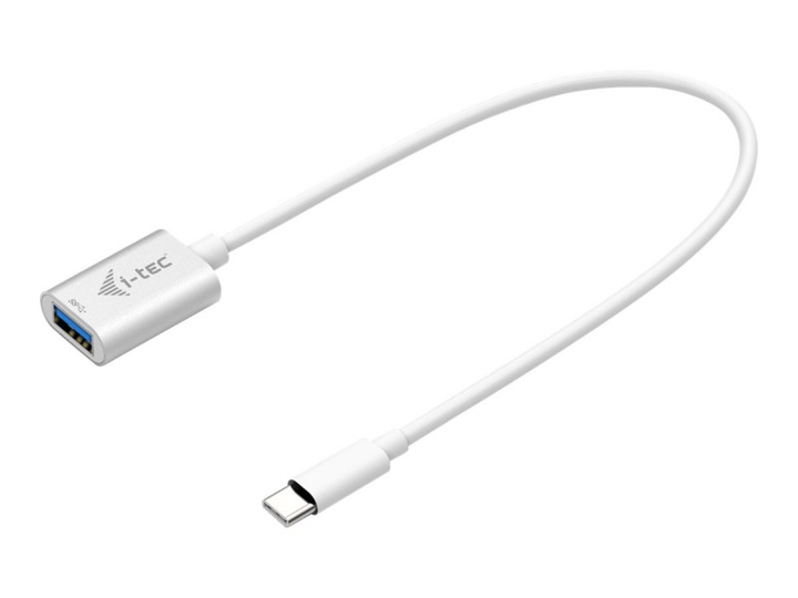Kabel i-Tec USB Type-C do USB Type A 0,2 m Biały (8595611701337) - obraz 1
