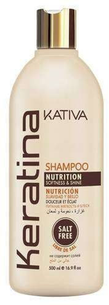 Wzmacniający szampon dla wszystkich typów włosów Kativa Keratina Shampoo 500 ml (7750075022164) - obraz 1