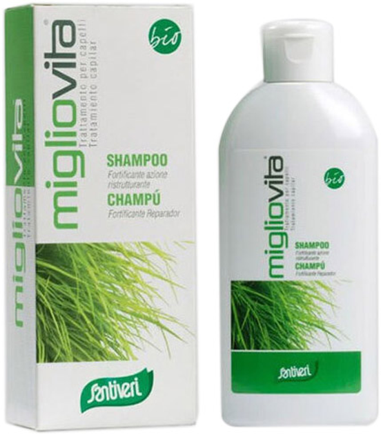Szampon do odbudowy włosów Santiveri Miglovita Bio Shampoo 200 ml (8412170031340) - obraz 1