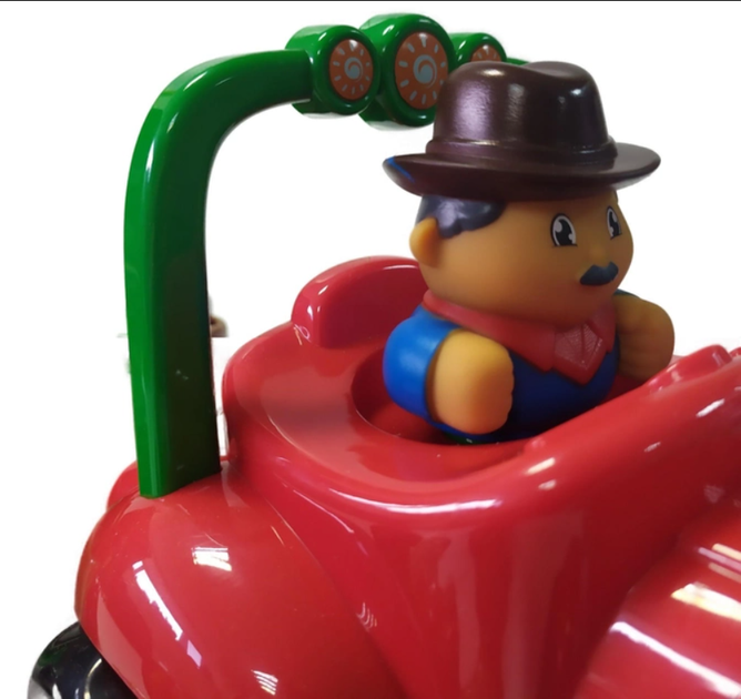 Трактор музыкальный Limo Toy с прицепом звуки подсветка 4 фигурки 36см Красный (M 5572 UA) - изображение 4