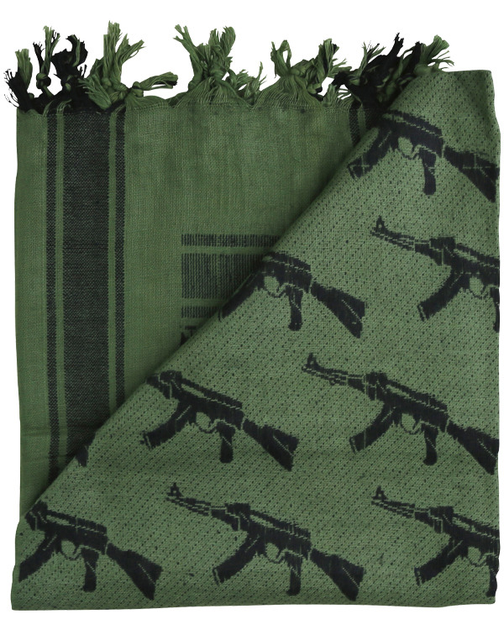 Арфатка шемаг тактична польовий шарф бавовняний KOMBAT 110x115см оливковий TR_kb-gus-olgr - зображення 2
