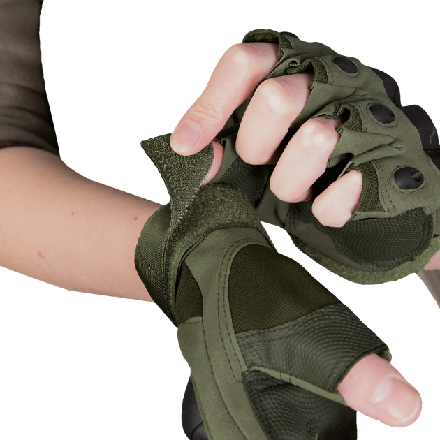 Перчатки тактические полевые универсальные рукавицы для охотников и силовых структур XL Олива TR_6649XL - изображение 2