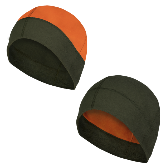 Шапка флисовая полевая тактический универсальный головной убор для спецслужб M Олива/Оранжевый TR_6599M - изображение 1