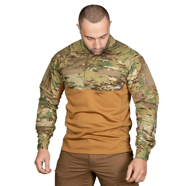 Рубашка тактическая полевая износостойкая летне-весенняя рубашка KOMBAT XXXL Multicam/Койот TR_7072XXXL - изображение 2