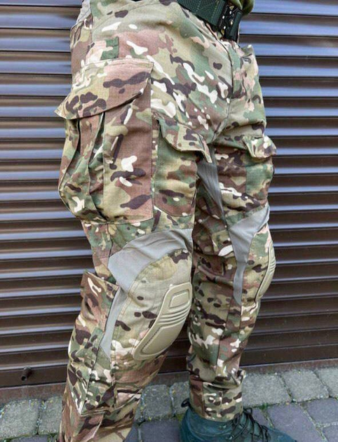 Тактические штаны мультикам с наколенниками ВСУ камуфляж XL - изображение 2