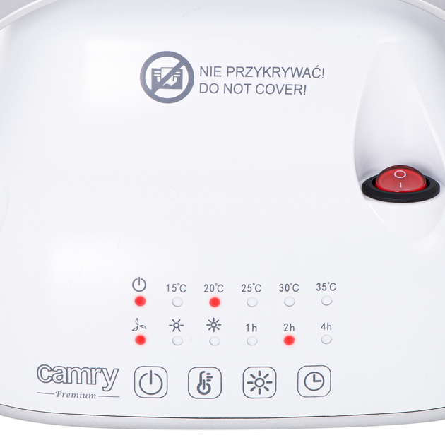 Termowentylator Camry CR 7732 ceramiczny Biały (5903887801430) - obraz 5
