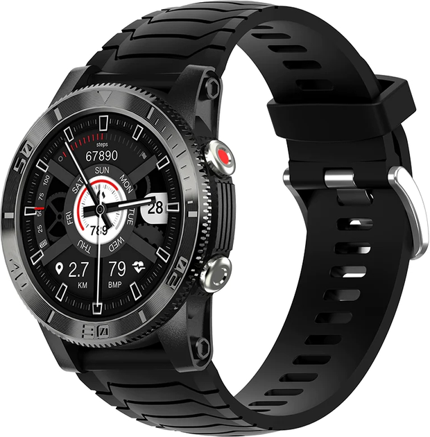 Smartwatch Kumi U5 GPS Czarny (KU-U5/BK) - obraz 1
