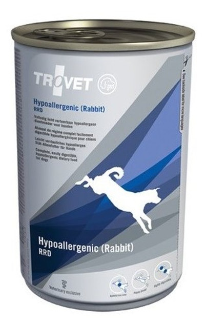Вологий корм для собак Trovet Hypoallergenic RRD 400 г з кроликом (VETTVTKMP0002) - зображення 1