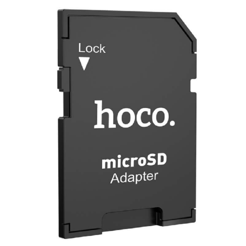 Перехідник HOCO карт пам'яті TF to SD card holder HB22 15х11х1мм black - Фото 5 Перехідник HOCO карт пам'яті TF to SD card holder HB22 15х11х1мм black - зображення 5