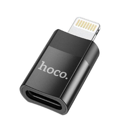Переходник HOCO Lightning to Type-C Adapter 2A USB2.0 UA17 black - Фото 3 Переходник HOCO Lightning to Type-C Adapter 2A USB2.0 UA17 black - изображение 3