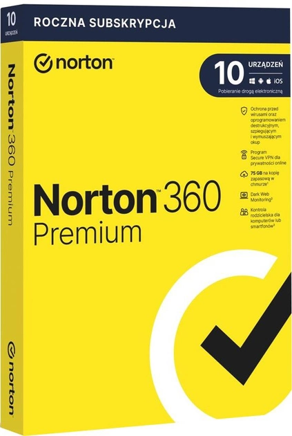 Norton 360 Premium Antivirus 1 rok (lata) (21408749) - obraz 1