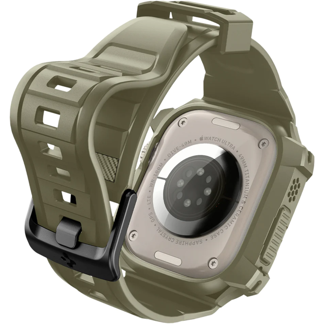 Чехол + ремешок для Apple Watch Spigen Rugged Case + Band for Watch 49 Ultra, Vintage Khaki (ACS05915) - Фото 9 Чехол + ремешок для Apple Watch Spigen Rugged Case + Band for Watch 49 Ultra, Vintage Khaki (ACS05915) - изображение 9