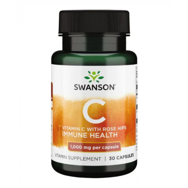 Вітамін С Swanson Vitamin C with Rose Hips 1000 mg 30caps - Фото 1 Вітамін С Swanson Vitamin C with Rose Hips 1000 mg 30caps - зображення 1
