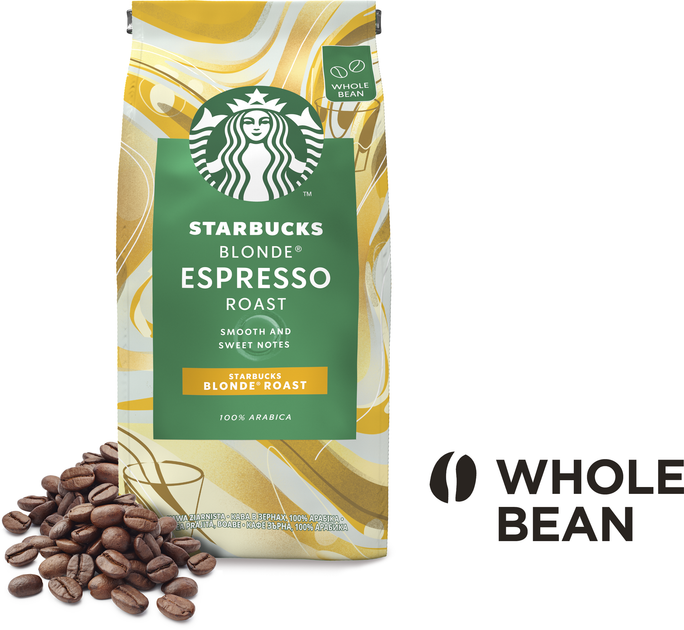 Кофе Starbucks Blonde Эспрессо Роуст натуральный жареный в зернах 200 г (7613036932073) - изображение 4