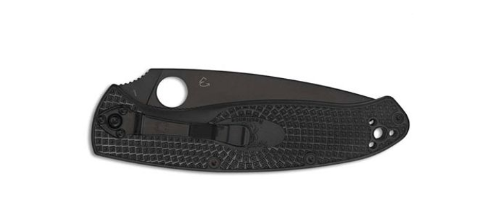 Ніж Spyderco Resilience Black Blade FRN, напівсерейтор - зображення 2