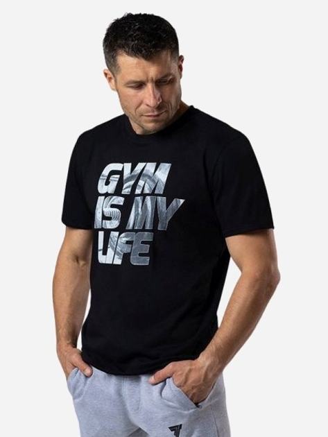 T-shirt męski TREC WEAR 125 GYM IS MY LIFE XL Czarny (5902114050016) - obraz 1