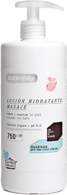 Зволожувальний лосьйон для масажу Suavinex 750 мл (8426420012881) - зображення 1