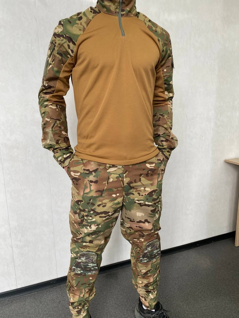 Костюм армейский мультикам-койот с наколенниками и налокотниками (убакс + штаны) CoolMax XL - изображение 2
