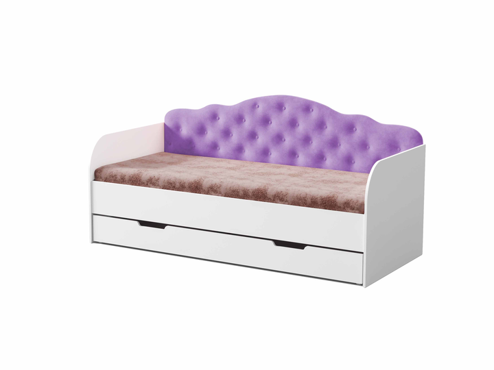 Кровать односпальная Sofia Lilac Viorina-Deko с выдвижным ящиком 80х190 ...
