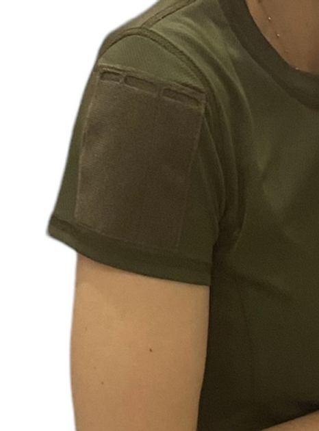 Женская футболка тактическая военная XL олива - изображение 2