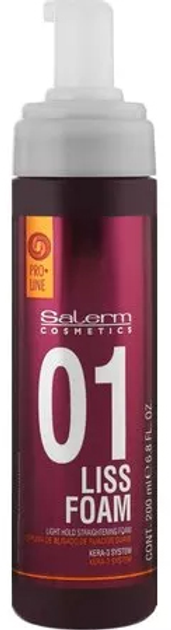 Pianka do włosów Salerm Cosmetics Liss Foam Light Hold Straightening Mousse 200 ml (8420282038775) - obraz 1