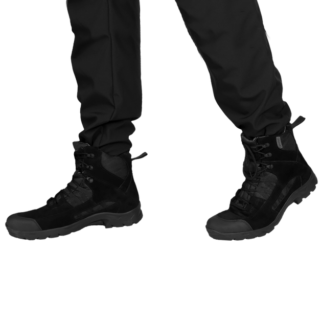 Ботинки тактические мужские износостойкие полевые берцы для силовых структур 45 Черный (OPT-43441) - изображение 2
