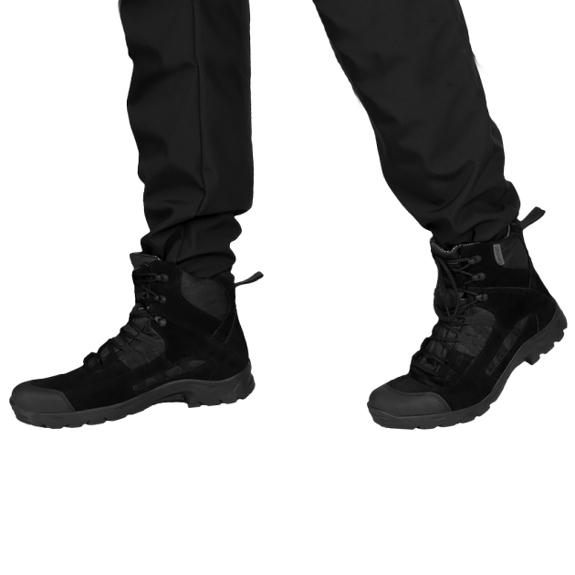 Ботинки тактические мужские износостойкие полевые берцы для силовых структур 41 Черный (OPT-43441) - изображение 2