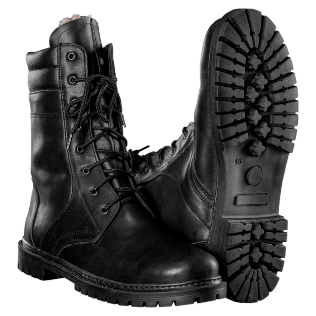 Берці тактичні польові полегшені черевики з вентиляцією для силових структур KOMBAT Чорний 36 (OPT-10001) - зображення 1