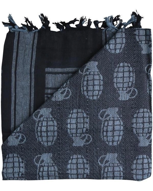 Арфатка шемаг тактична польовий шарф бавовняний KOMBAT 110x115см чорний (OPT-1981) - зображення 2