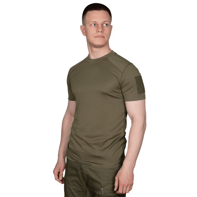 Футболка мужская тактическая полевая повседневная футболка для спецсужб (S) Олива (OPT-6561) - изображение 2