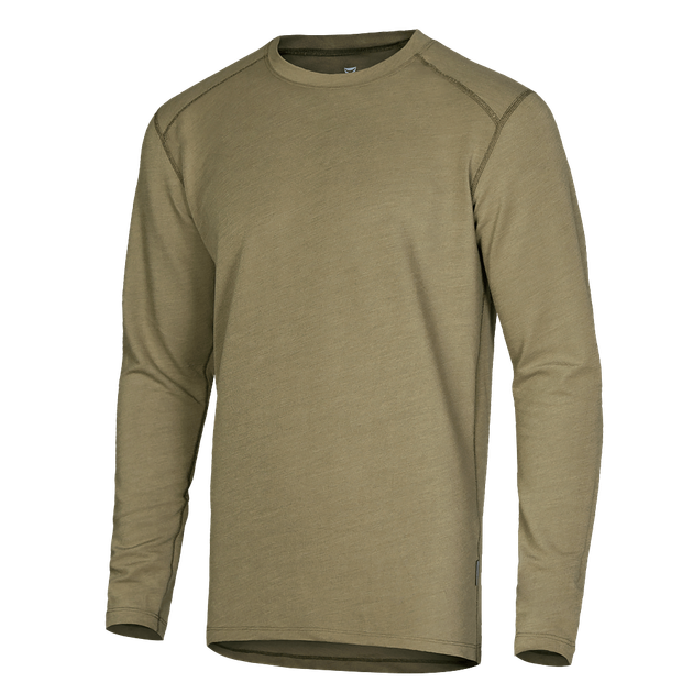 Лонгслів тактичний універсальний повсякденна футболка для занять спортом Хакі M (OPT-32641) - зображення 1
