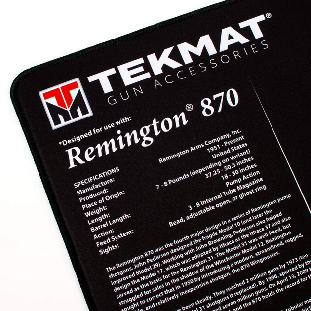 Килимок TekMat 30 см x 91 см з кресленням Remington 870 для чищення зброї - изображение 2