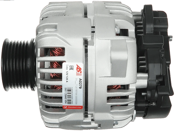 Генератор аналог Bosch 12V 120A для Renault Clio 1.2L, OE 0124425039, CA1878 As (A0279) - Фото 4 Генератор аналог Bosch 12V 120A для Renault Clio 1.2L, OE 0124425039, CA1878 As (A0279) - зображення 4