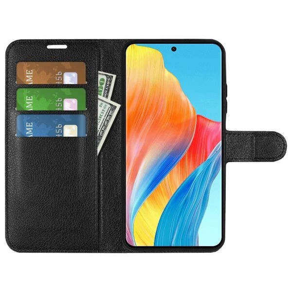 Классический чехол-книжка Deexe Book Type для OPPO A98 - Black - изображение 2