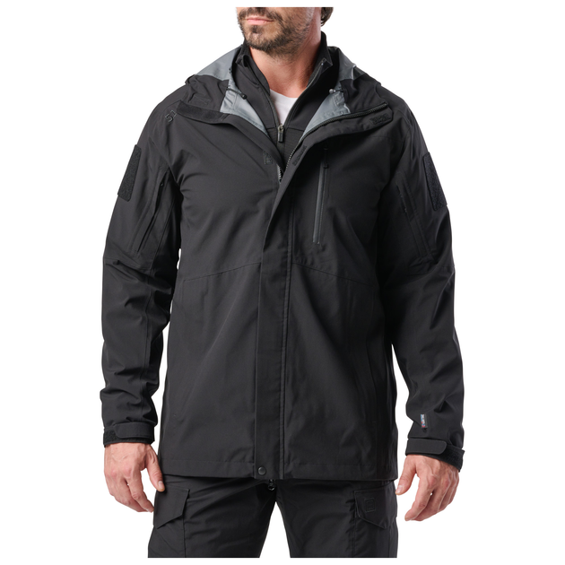 Куртка штормова 5.11 Tactical Force Rain Shell Jacket Black L (48362-019) - изображение 1