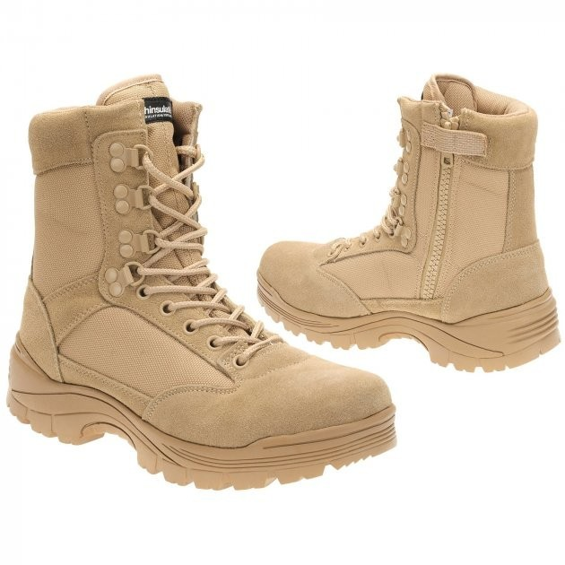 Черевики тактичні Sturm Mil-Tec Tactical Boots with YKK Zipper Khaki 11 US/EU 44 (12822104) - изображение 2