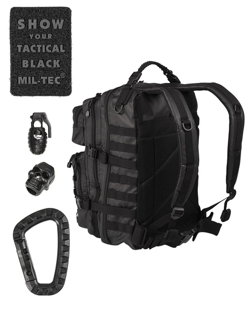 Рюкзак тактичний Sturm Mil-Tec US ASSAULT PACK LG TACTICAL Black 36 l (14002288) - зображення 2