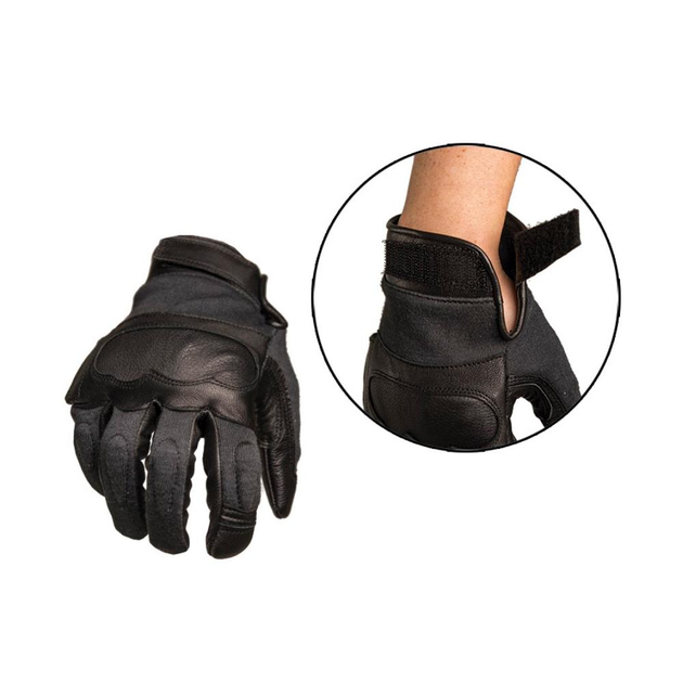 Рукавички тактичні Sturm Mil-Tec Leather and Aramide Tactical Gloves Black XL (12504202) - изображение 2