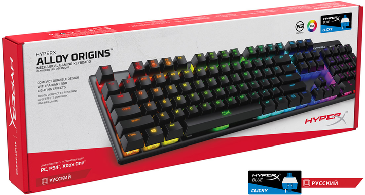 Клавиатура проводная HyperX Alloy Origins USB HyperX Blue (4P5P0AX