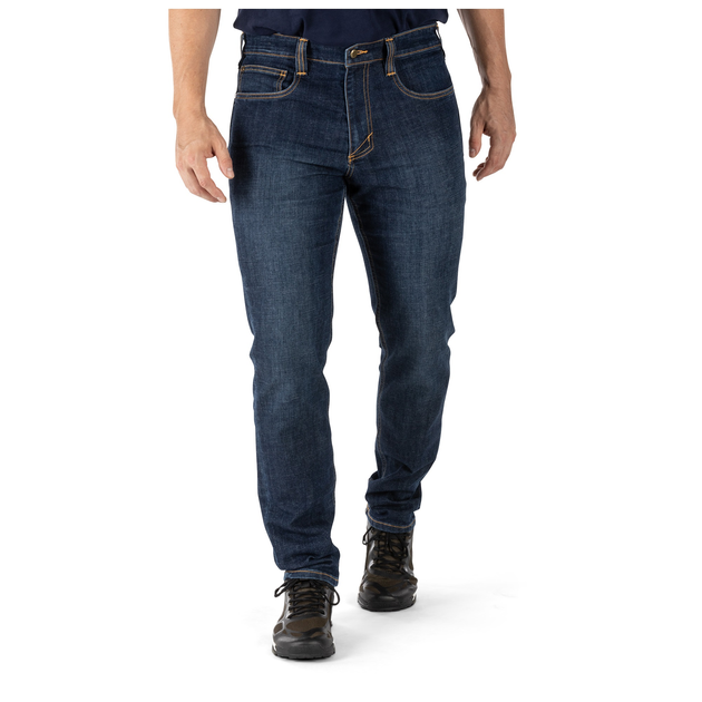 Брюки тактические джинсовые 5.11 Tactical Defender-Flex Slim Jeans Stone Wash Indigo W40/L36 (74465-648) - изображение 1
