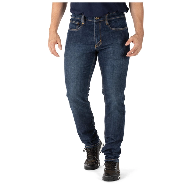 Брюки тактические джинсовые 5.11 Tactical Defender-Flex Slim Jeans Stone Wash Indigo W40/L36 (74465-648) - изображение 2