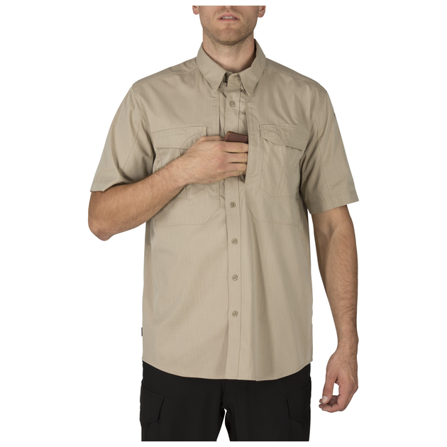 Сорочка тактична з коротким рукавом 5.11 Tactical Stryke Shirt - Short Sleeve Khaki S (71354-055) - изображение 2