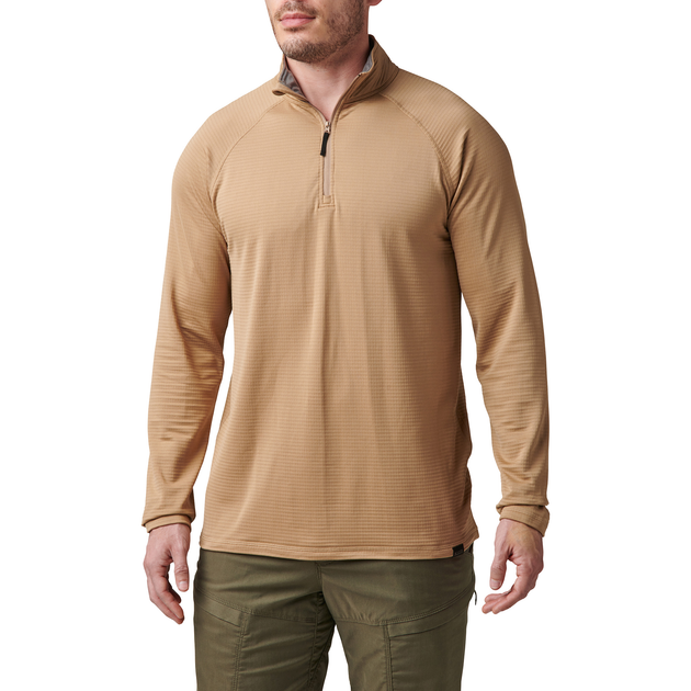 Термореглан 5.11 Tactical Stratos 1/4 Zip Coyote L (72235-120) - зображення 2