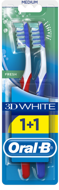 Набір зубних щіток Oral-B 3D White Fresh 2 шт (3014260111762) - зображення 1