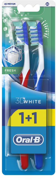Zestaw szczoteczek do zębów Oral-B 3D White Fresh 2 szt (3014260111762) - obraz 2
