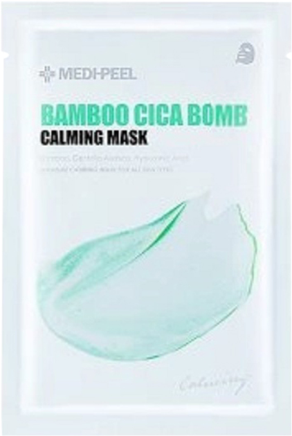 Упаковка тканевых масок MEDI-PEEL Bamboo Cica Bomb Calming Mask Успокаивающая 25 мл х 10 шт (8809409345369) 