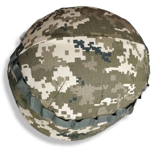 Кавер чехол на шлем (каску) Molle 63W18ТТ универсальный Пиксель - изображение 2