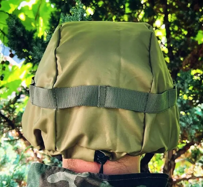 Кавер чохол на шолом (каску) Molle 74W15ТТ 32х25 см Хакі - зображення 2